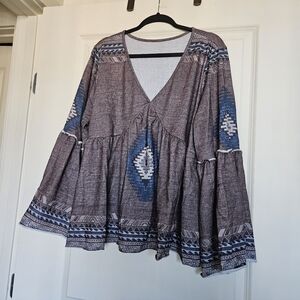 Bohemian Flare Sleeve Top